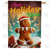 America Forever Sweet Holiday Wishes House Flag