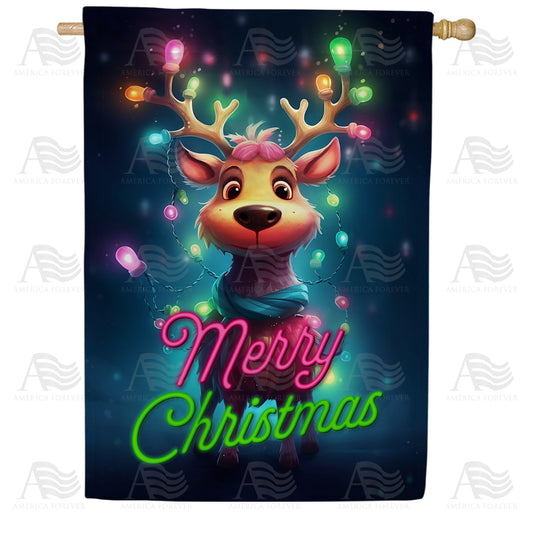 America Forever May Your Christmas Be Bright House Flag