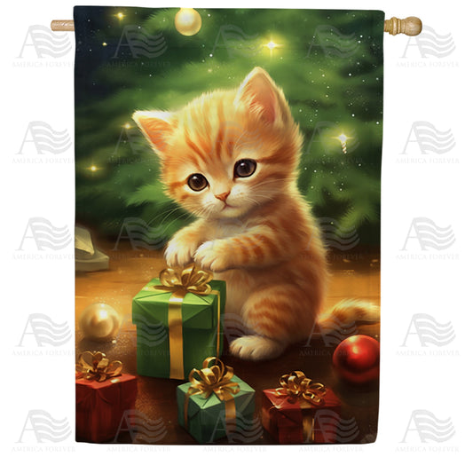 America Forever The Purrfect Present House Flag