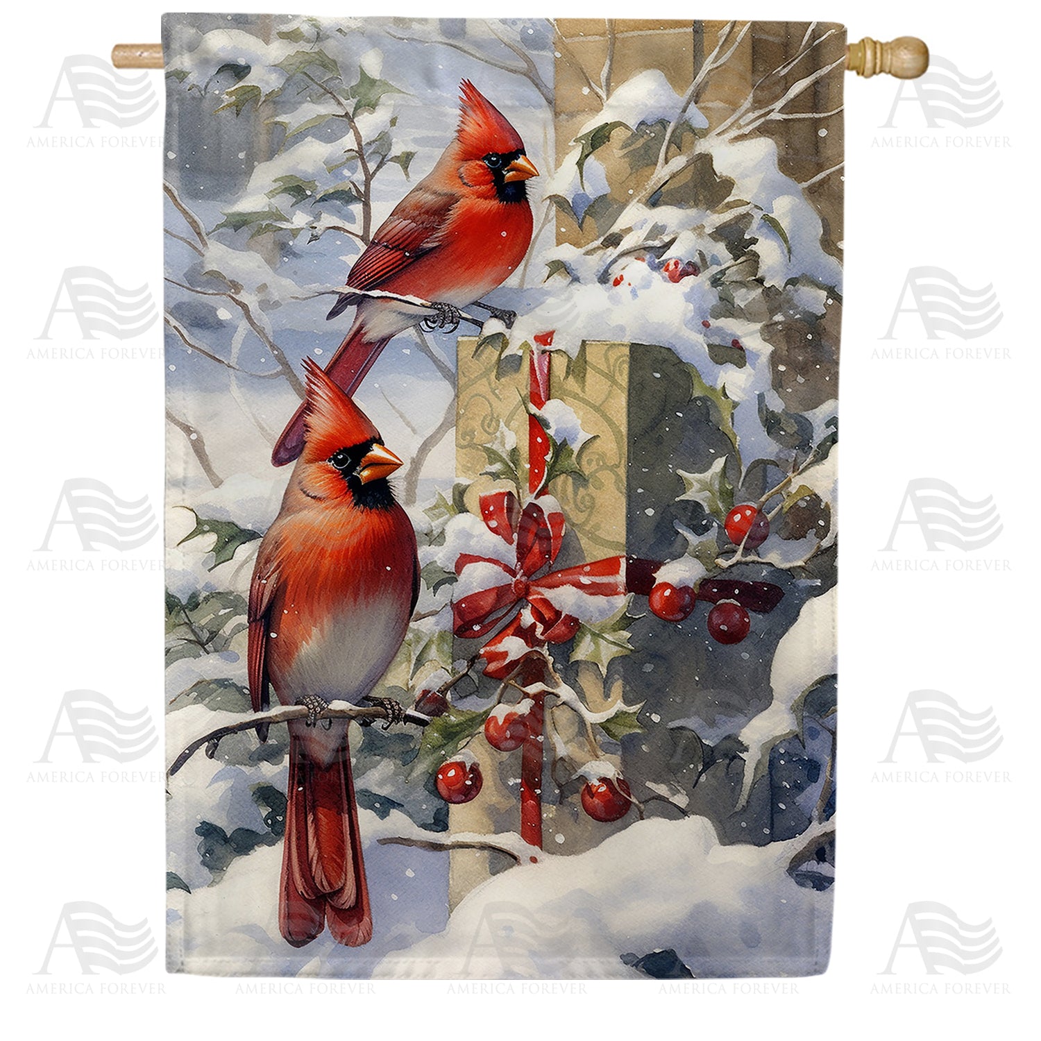 America Forever Cardinal Gift Delivery House Flag
