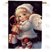 America Forever Little Miss Angelica House Flag