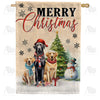 America Forever Christmas Dog Pack House Flag