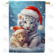 America Forever Big Cat Christmas House Flag