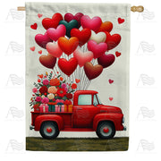 America Forever Heart Balloons and Blossoms Delivery House Flag