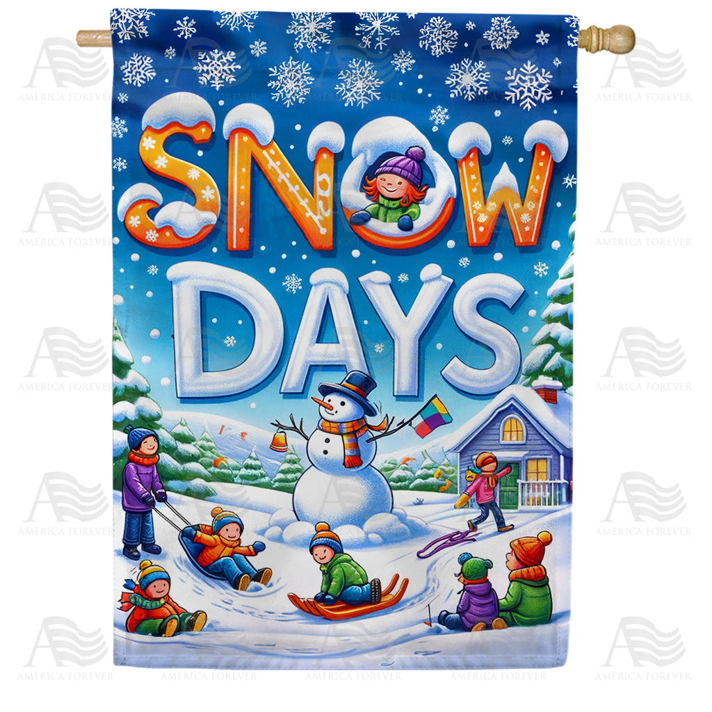 America Forever Winter Wonderland Adventure House Flag
