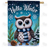 America Forever Hello Winter Owl House Flag