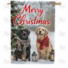 Evergreen Patterned Christmas Truck Applique Garden Flag