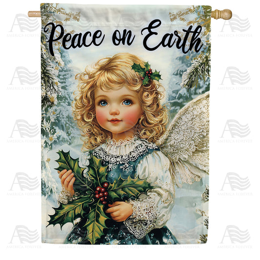 America Forever Peace on Earth Angel House Flag