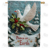America Forever Peace on Earth Dove Christmas House Flag