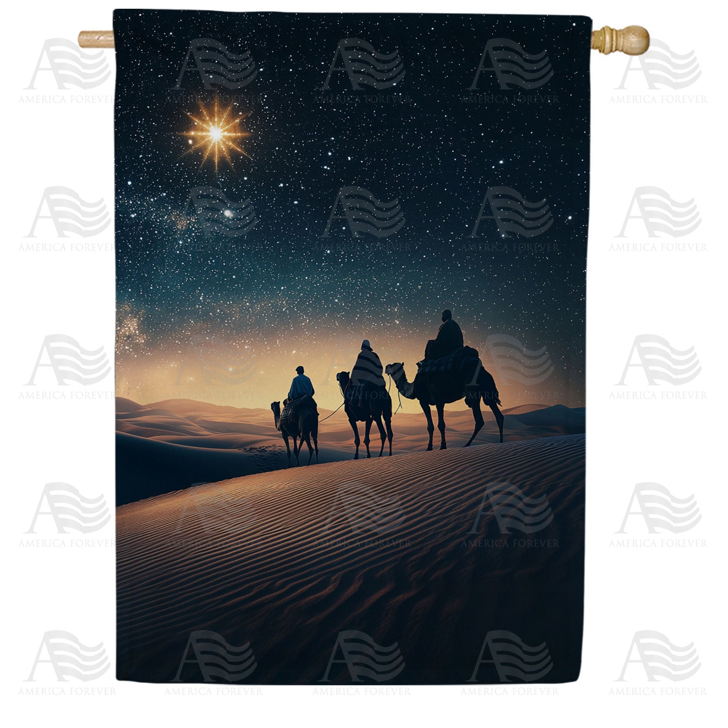 Desert Journey Nativity House Flag - Double Sided - 28