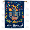 America Forever Festive Menorah Hanukkah House Flag