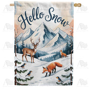Winter Wildlife House Flag