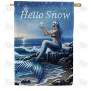 Snow Mermaid House Flag