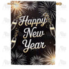 Happy New Year Champagne Celebration House Flag