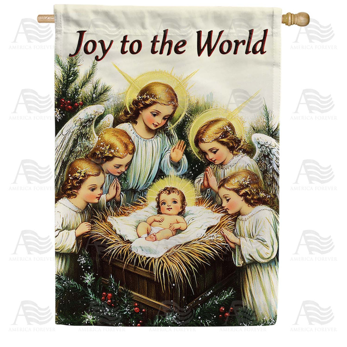 Nativity Angels House Flag