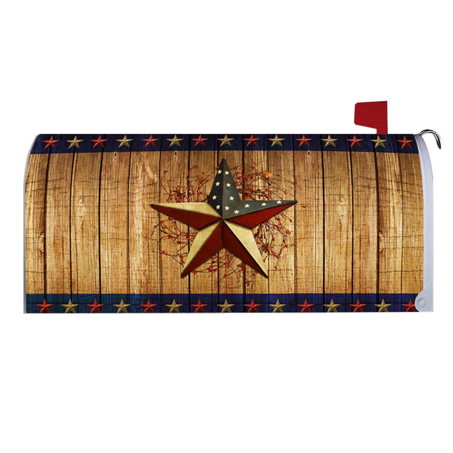 America Forever Country Patriotic Star Welcome Mailbox Cover