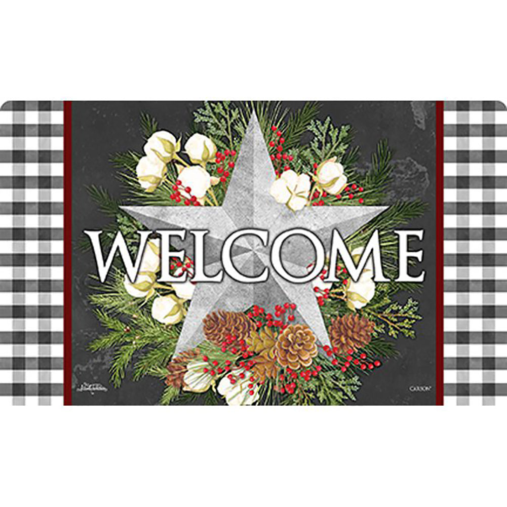 Carson Farmhouse Christmas Welcome Doormat
