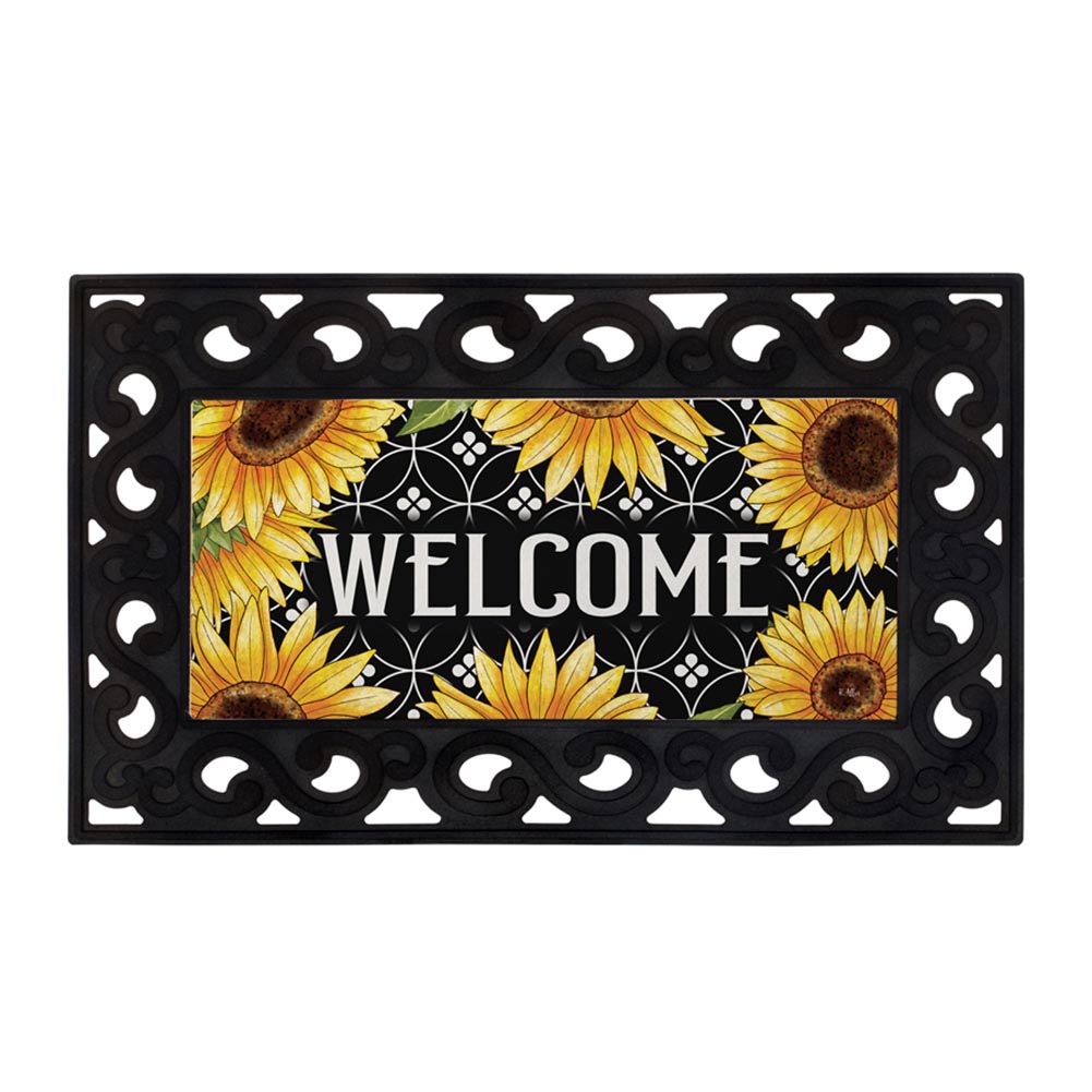 Carson Welcome Sunflowers Mini Doormat
