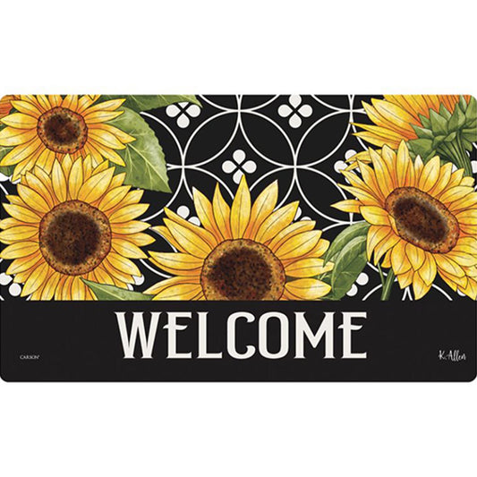 Carson Welcome Sunflowers Doormat
