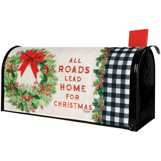 Carson All Roads Lead Home For Christmas Mailbox Cover