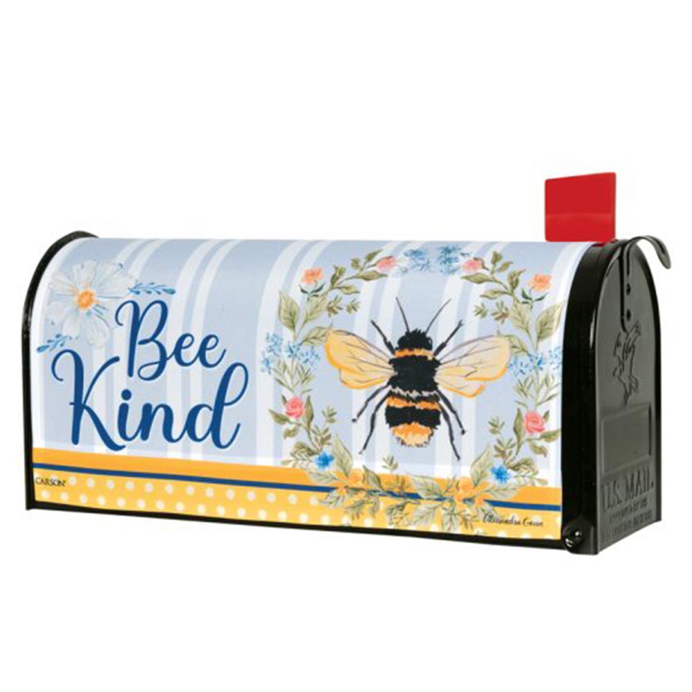 Carson Bee Kind Wreath Mailbox Cover