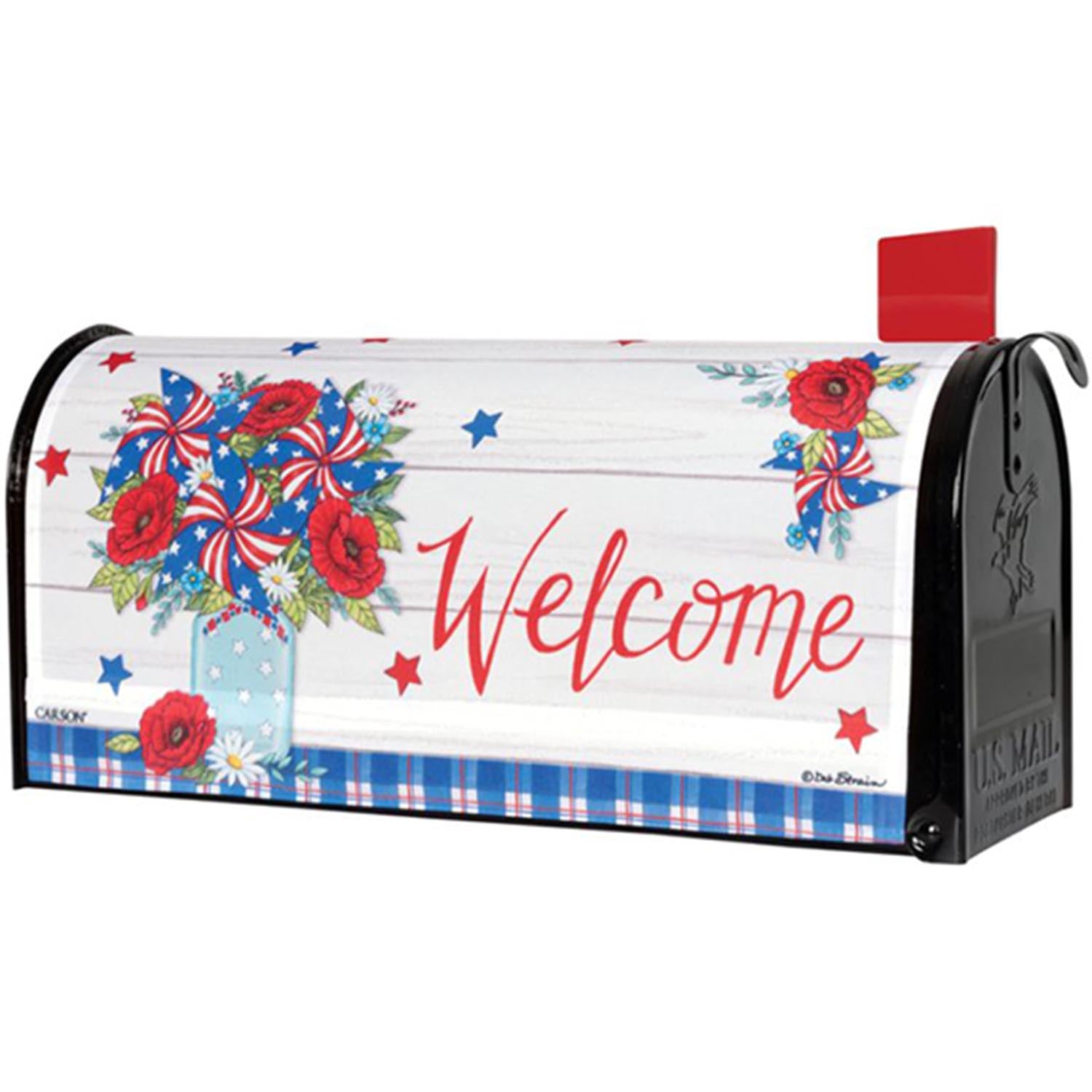 Carson Patriotic Birdhouses Mailbox Cover