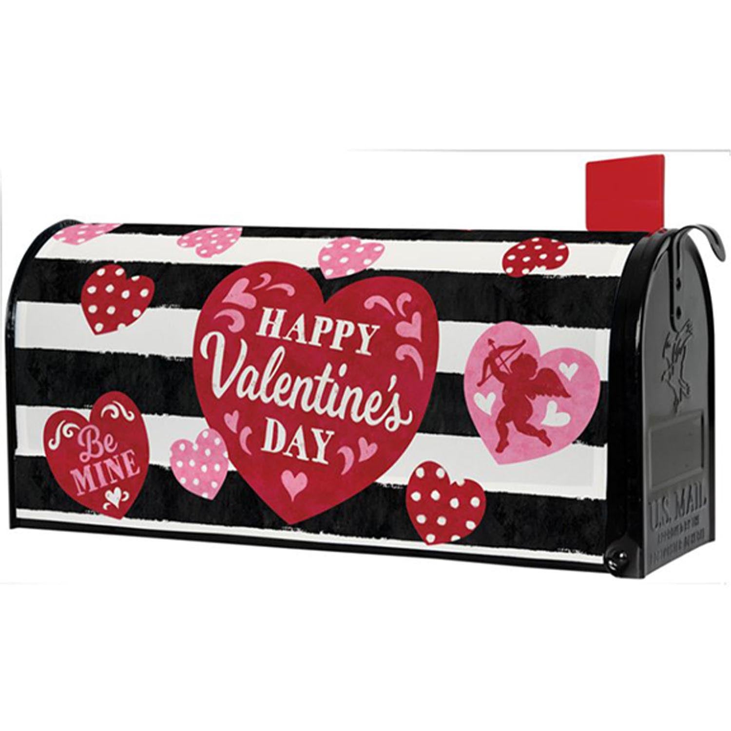 Carson Valentines Stripe Mailbox Cover