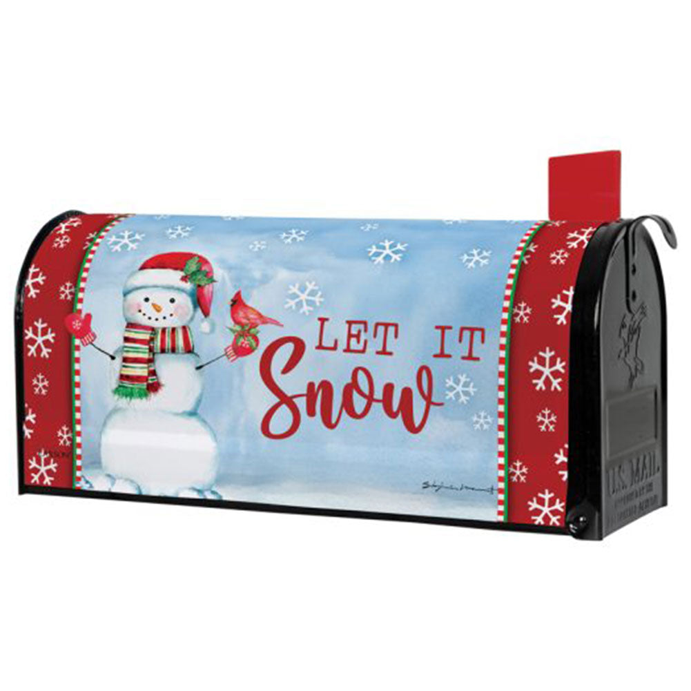 Carson Snowman Cardinal Mailbox Cover