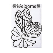 Carson Butterfly Color Me Double Appliqued Garden Flag With 8 Markers