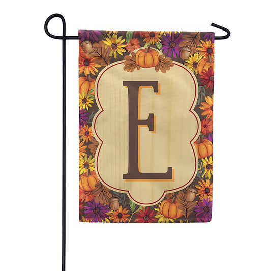 Carson Harvest Mums Monogram Garden Flag
