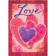 Carson Large Flag - Three Hearts