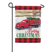 Carson Vintage Christmas Farm Pickup Garden Flag