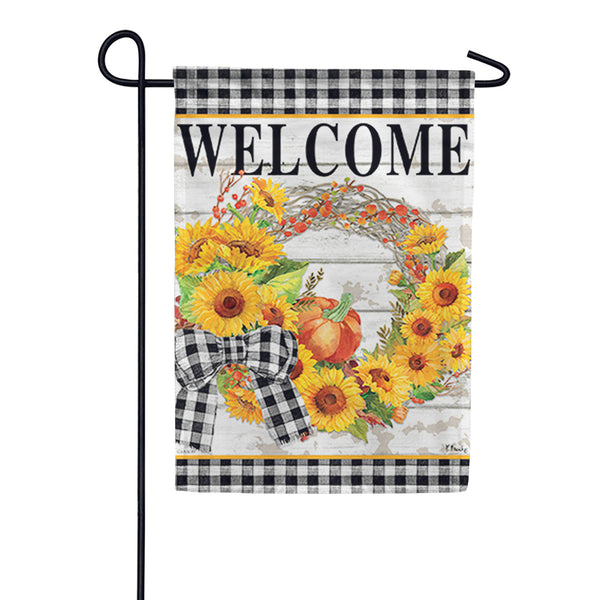Carson Garden Flag - Sunflower Wreath