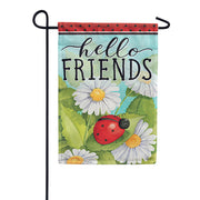 Carson Ladybug & Daisies Glitter Garden Flag