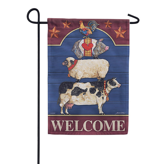 Carson Farm Fresh Welcome Garden Flag