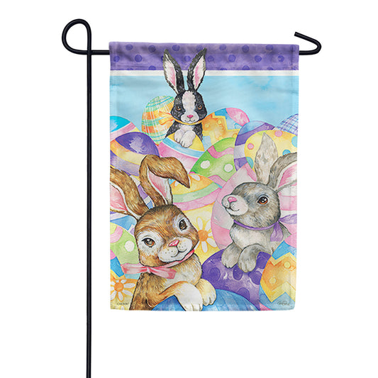 Carson Happy Bunnies Garden Flag