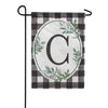 Carson Monogram Garden Flag - Buffalo Check