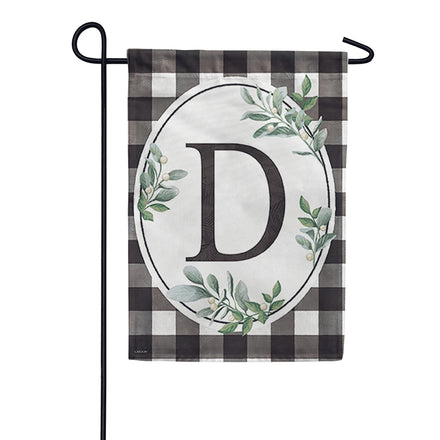 Carson Monogram Garden Flag - Buffalo Check