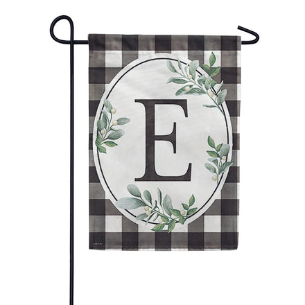 Carson Monogram Garden Flag - Buffalo Check