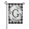 Carson Monogram Garden Flag - Buffalo Check