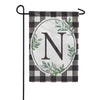 Carson Monogram Garden Flag - Buffalo Check