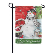 Carson Snowman Bird Friends Garden Flag