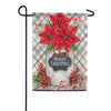 Carson Glittertrends Garden Flag - Poinsettia Jar