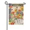 Carson Pumpkin Floral Welcome Garden Flag