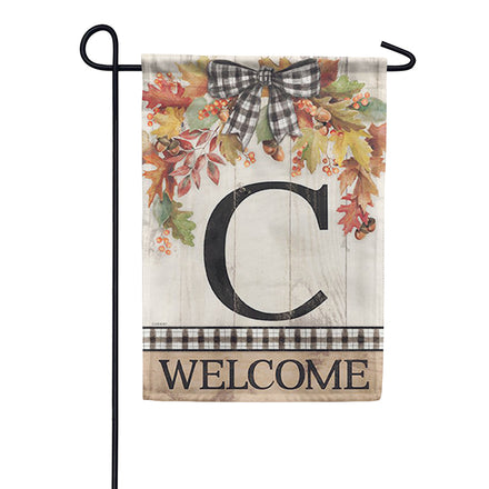 Carson Monogram Garden Flag - Autumn Spray