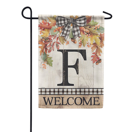 Carson Monogram Garden Flag - Autumn Spray
