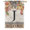 Carson Monogram Garden Flag - Autumn Spray
