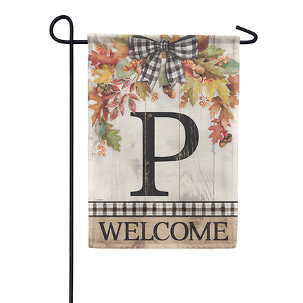 Carson Monogram Garden Flag - Autumn Spray