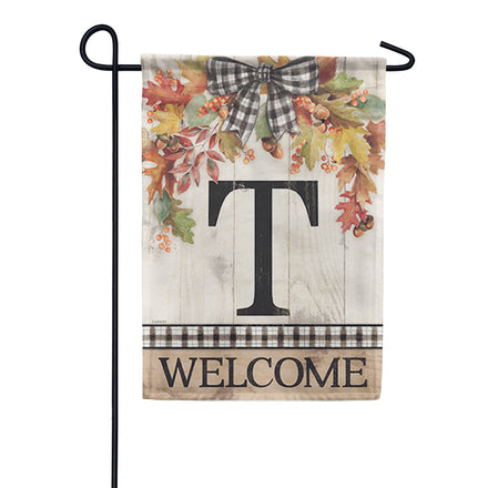 Carson Monogram Garden Flag - Autumn Spray