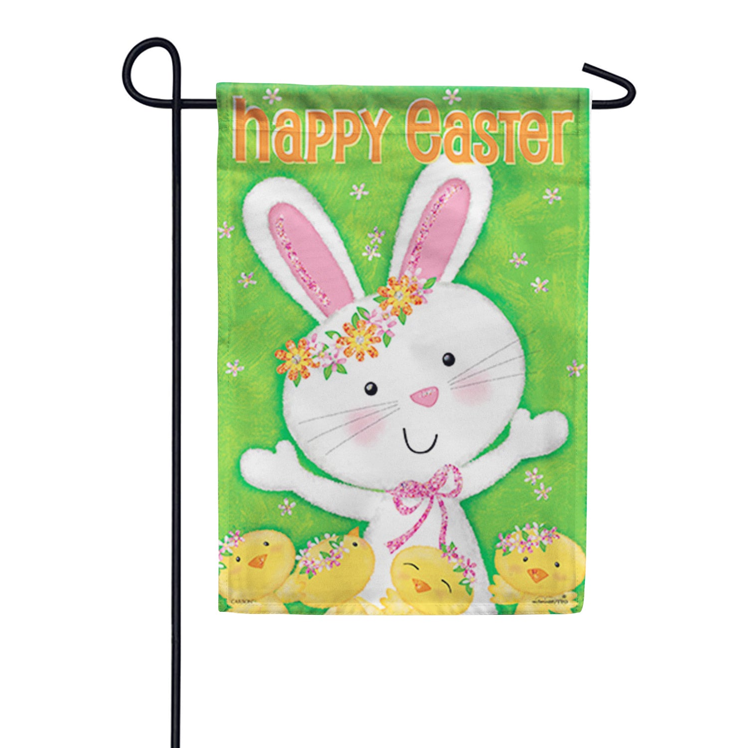 Carson Glittertrends Easter Cuties Garden Flag